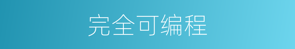 完全可编程的同义词
