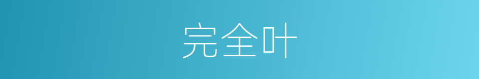 完全叶的同义词