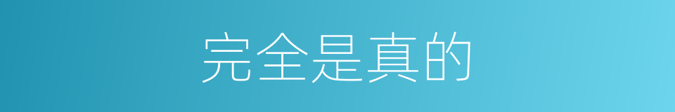 完全是真的的同义词