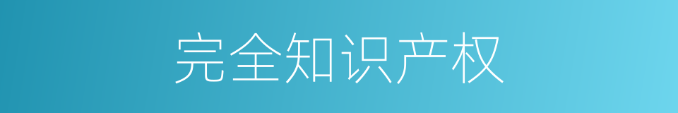 完全知识产权的同义词