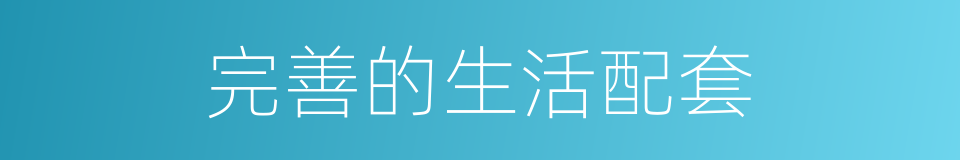 完善的生活配套的同义词