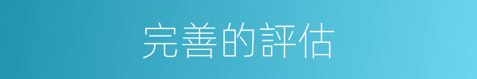 完善的評估的同義詞