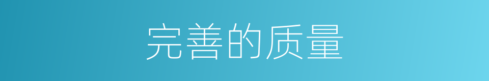 完善的质量的同义词
