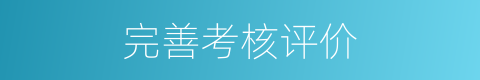 完善考核评价的同义词