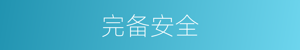 完备安全的同义词