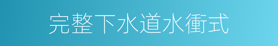 完整下水道水衝式的同義詞