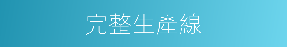 完整生產線的同義詞