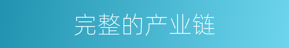 完整的产业链的同义词