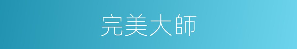 完美大師的同義詞