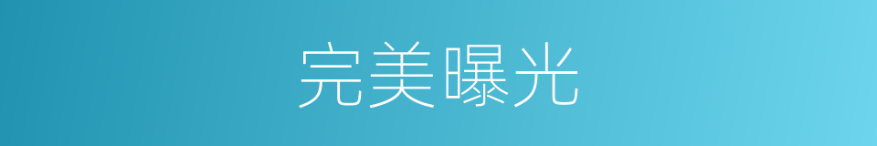 完美曝光的同义词