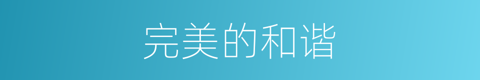 完美的和谐的同义词
