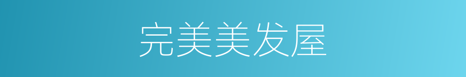 完美美发屋的同义词