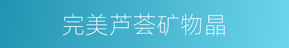 完美芦荟矿物晶的同义词
