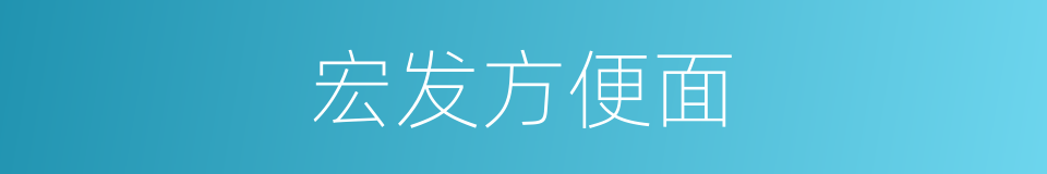 宏发方便面的同义词