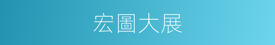 宏圖大展的同義詞