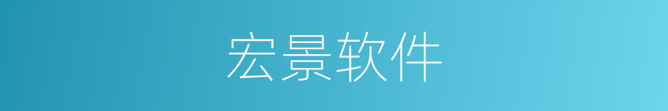 宏景软件的同义词