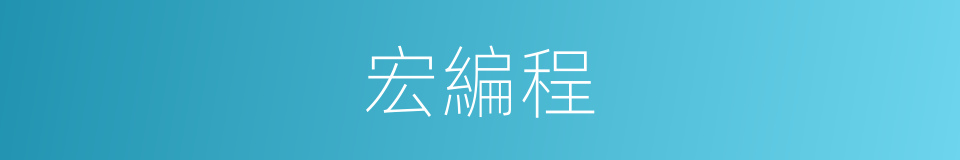 宏編程的同義詞