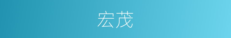 宏茂的意思