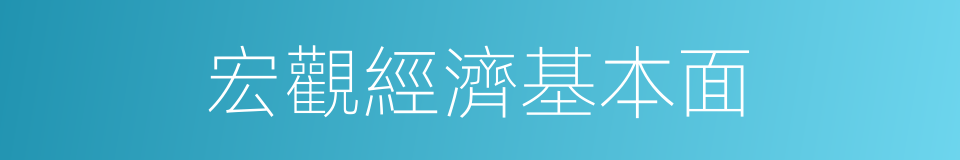 宏觀經濟基本面的同義詞