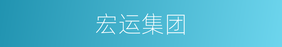宏运集团的同义词