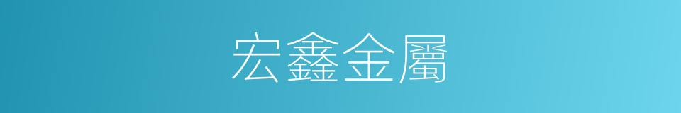 宏鑫金屬的同義詞