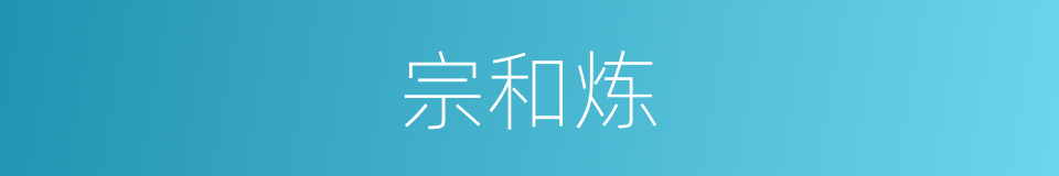 宗和炼的同义词
