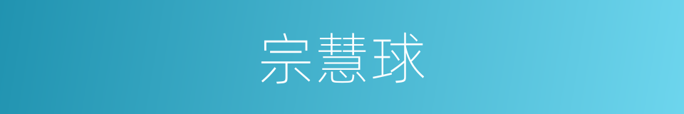 宗慧球的同义词