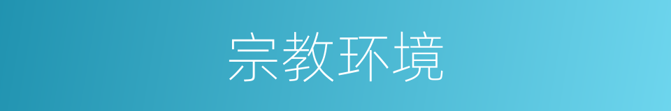 宗教环境的同义词
