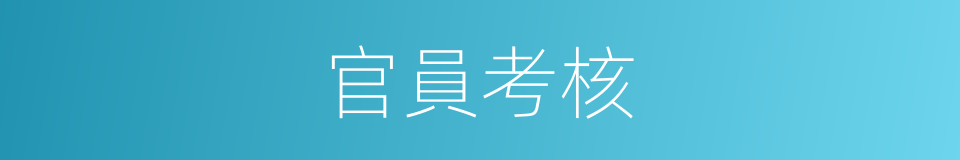 官員考核的同義詞