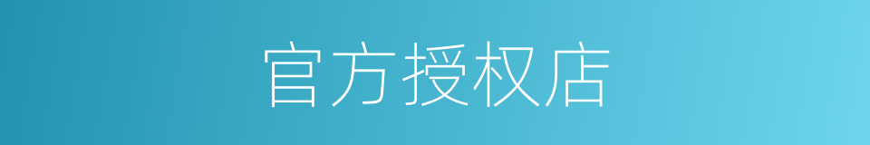 官方授权店的同义词
