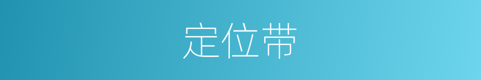 定位带的同义词