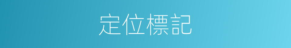 定位標記的同義詞