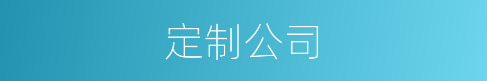 定制公司的同义词