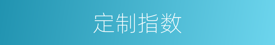 定制指数的同义词