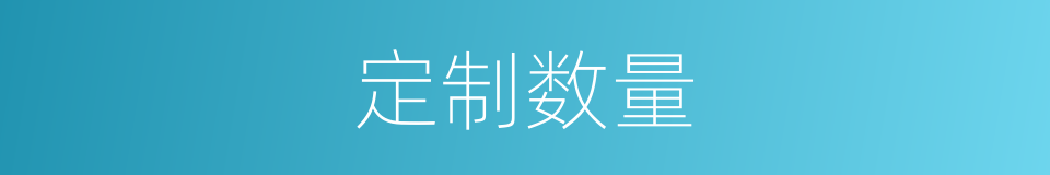 定制数量的同义词