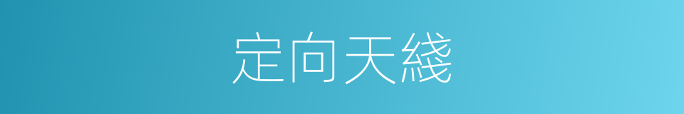 定向天綫的同义词