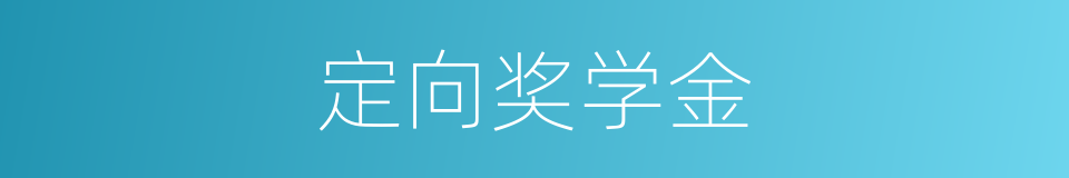 定向奖学金的同义词