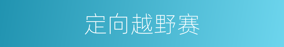 定向越野赛的同义词