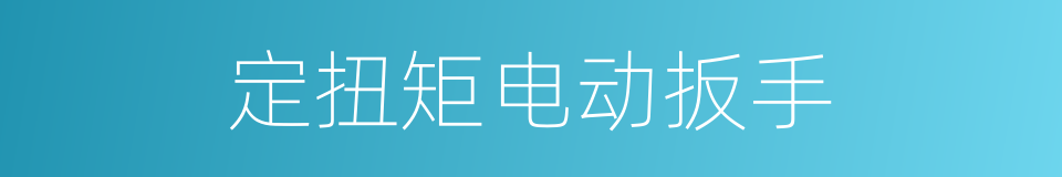 定扭矩电动扳手的同义词