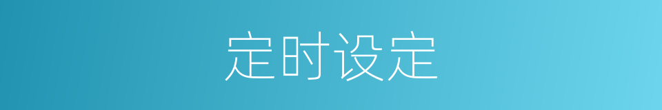 定时设定的同义词