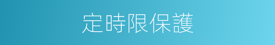 定時限保護的同義詞