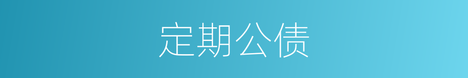 定期公债的同义词