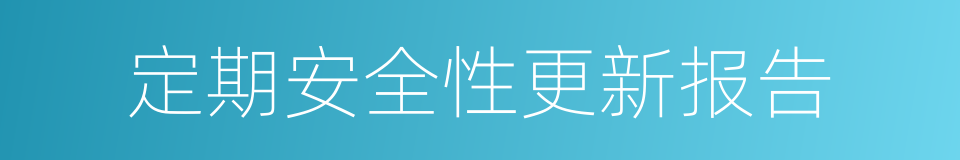 定期安全性更新报告的同义词