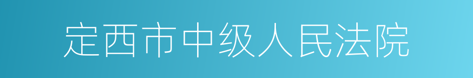 定西市中级人民法院的同义词