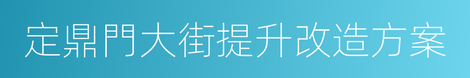 定鼎門大街提升改造方案的同義詞