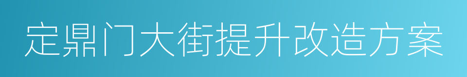 定鼎门大街提升改造方案的同义词