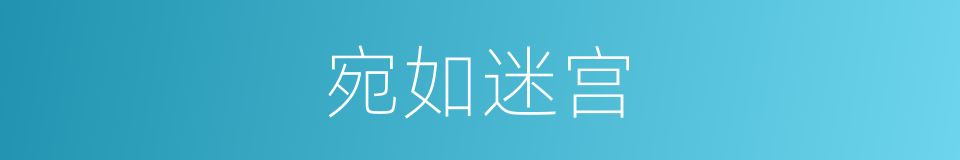 宛如迷宫的同义词