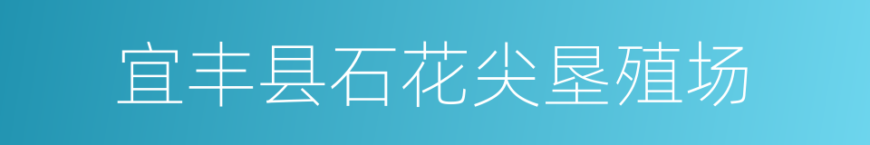 宜丰县石花尖垦殖场的同义词