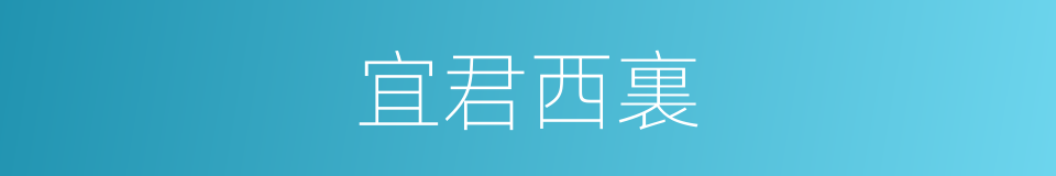 宜君西裏的同義詞