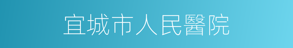 宜城市人民醫院的同義詞